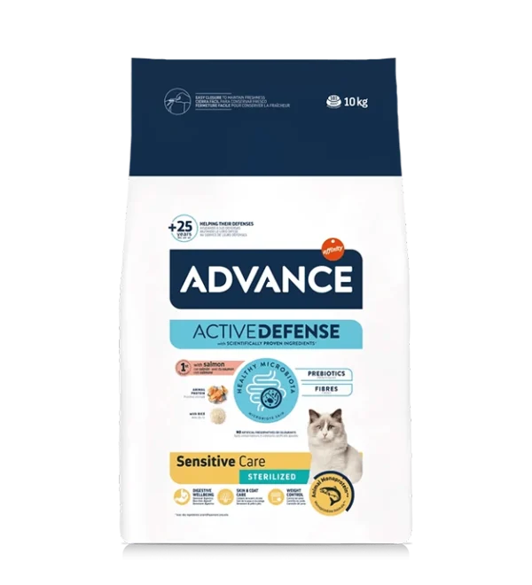 ADVANCE Cat Sterilized Adult Sensitive Care Salmon & Rice Dry Food - Image 7